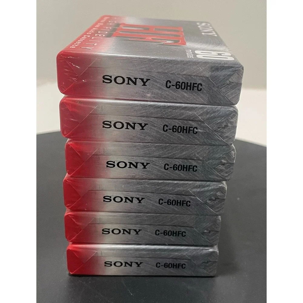 Sony HF 60 Min Audio Cassettes Pack of 6 Sealed New C-60HFC Type 1 Normal Bias⁠